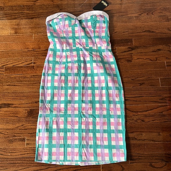Collectif Monica Candy Gingham pencil dress, 16 - Picture 4 of 12